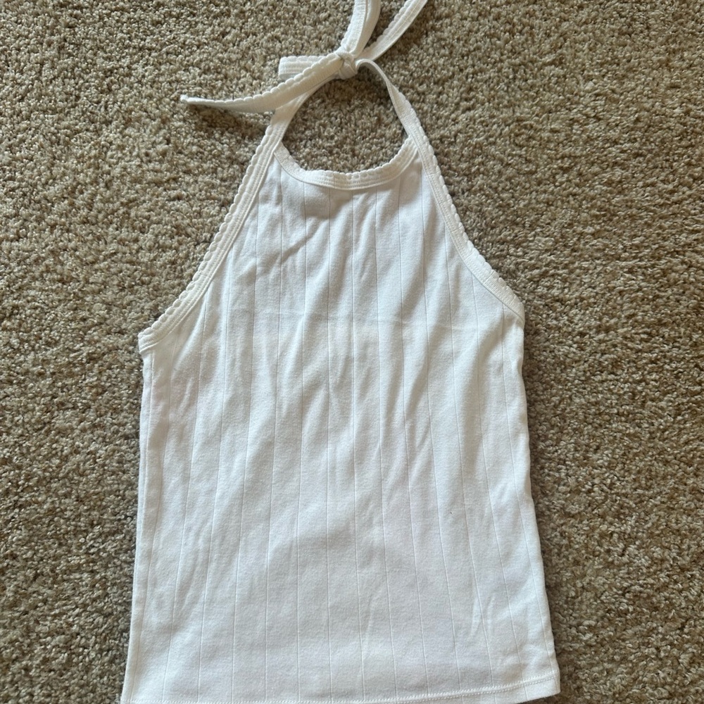 White Halter Top